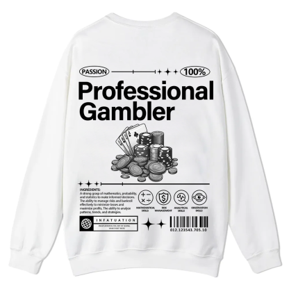Professional Gambler Casual Crewneck Sweatshirt wearishow