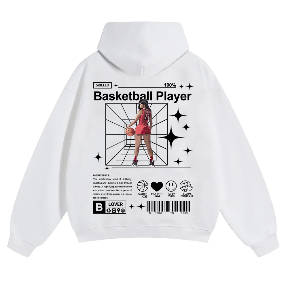 Basketball Player Unisex Solid Color Hoodie wearishow