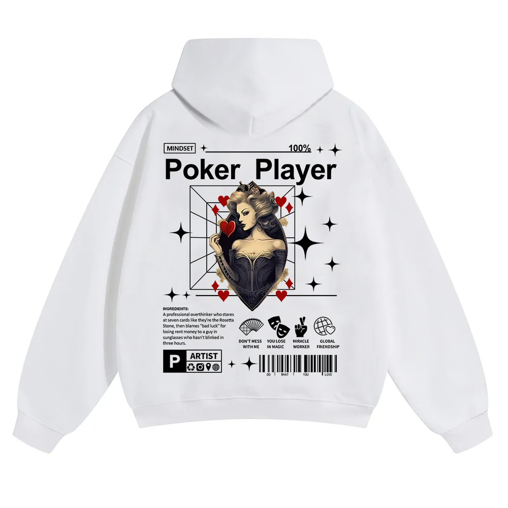 Poker Player Unisex Solid Color Hoodie wearishow