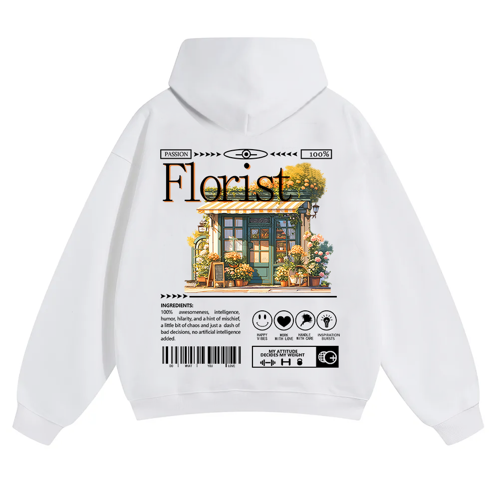 Florist Unisex Solid Color Hoodie wearishow