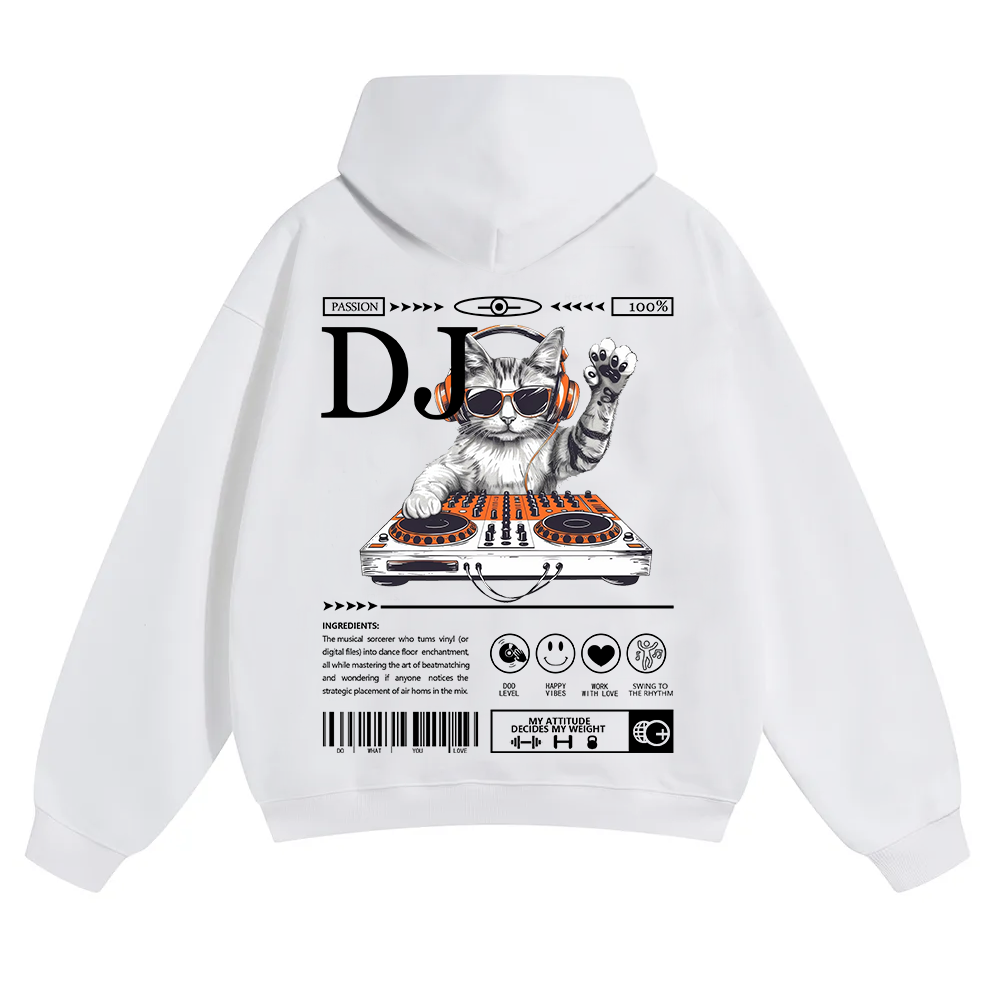 DJ Unisex Solid Color Hoodie wearishow