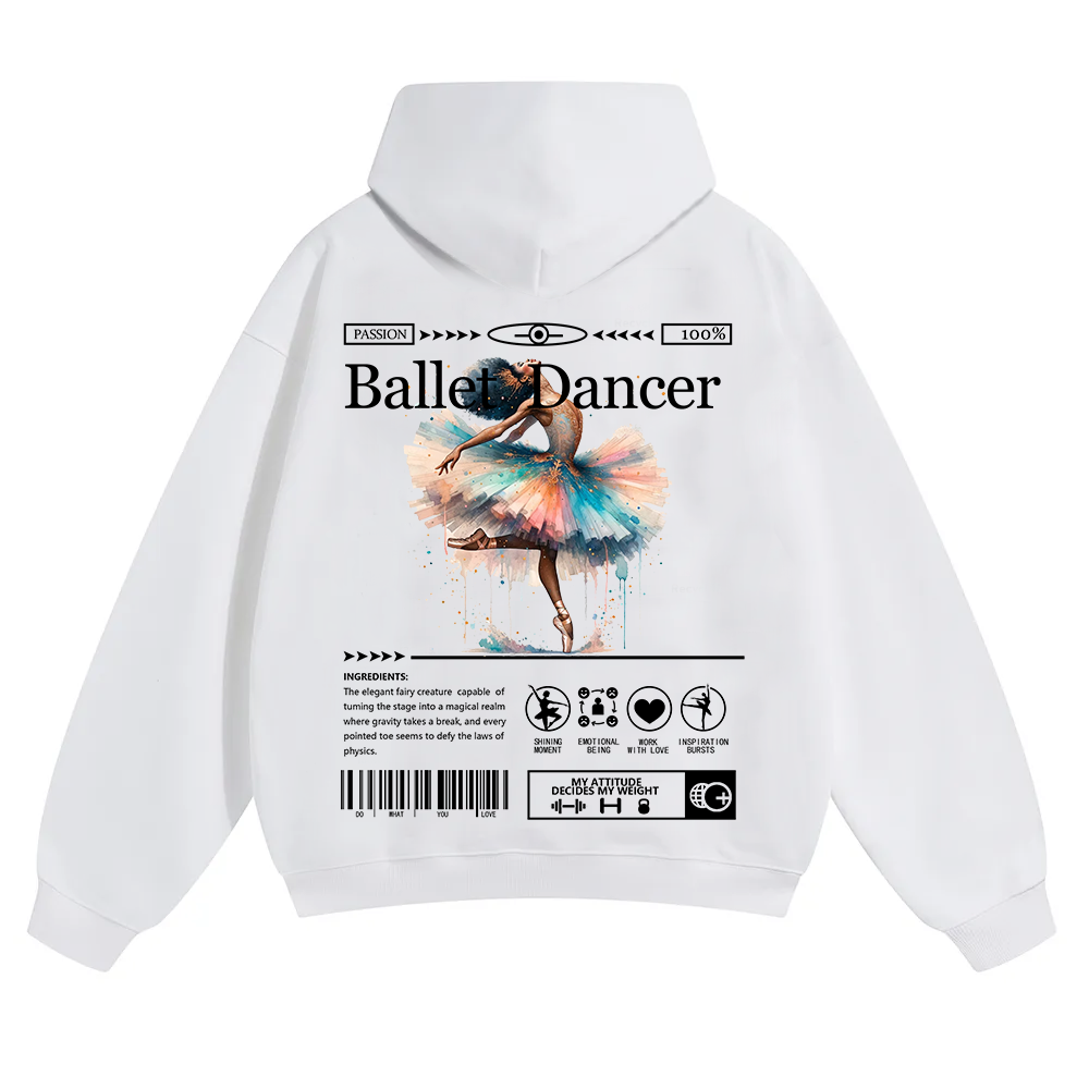 Ballet Dancer Unisex Solid Color Hoodie wearishow
