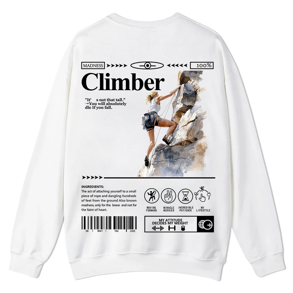 Climber Casual Crewneck Sweatshirt wearishow