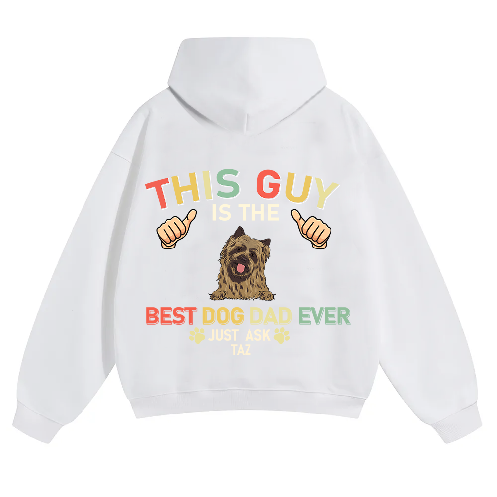 This Guy Is The Best Dog Dad Ever - Personalized Custom Unisex Soild Color Hoodies wearishow