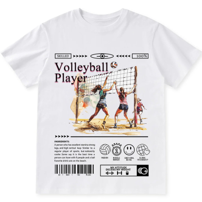 Volleyball Player Unisex Fit Cotton T-Shirt wearishow