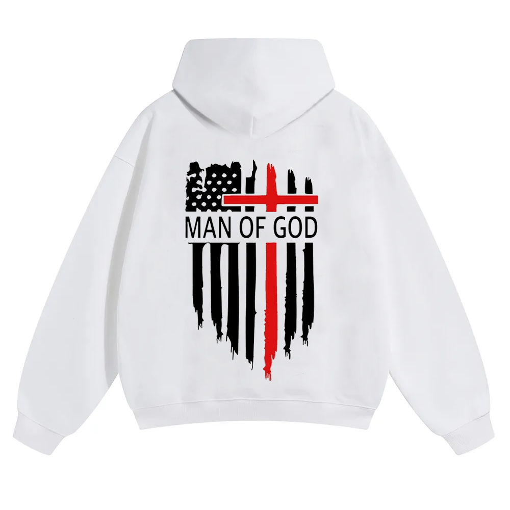 Man Of God Chrsitian Unisex Solid Color Hoodie wearishow