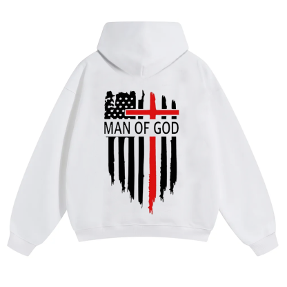 Man Of God Chrsitian Unisex Solid Color Hoodie wearishow