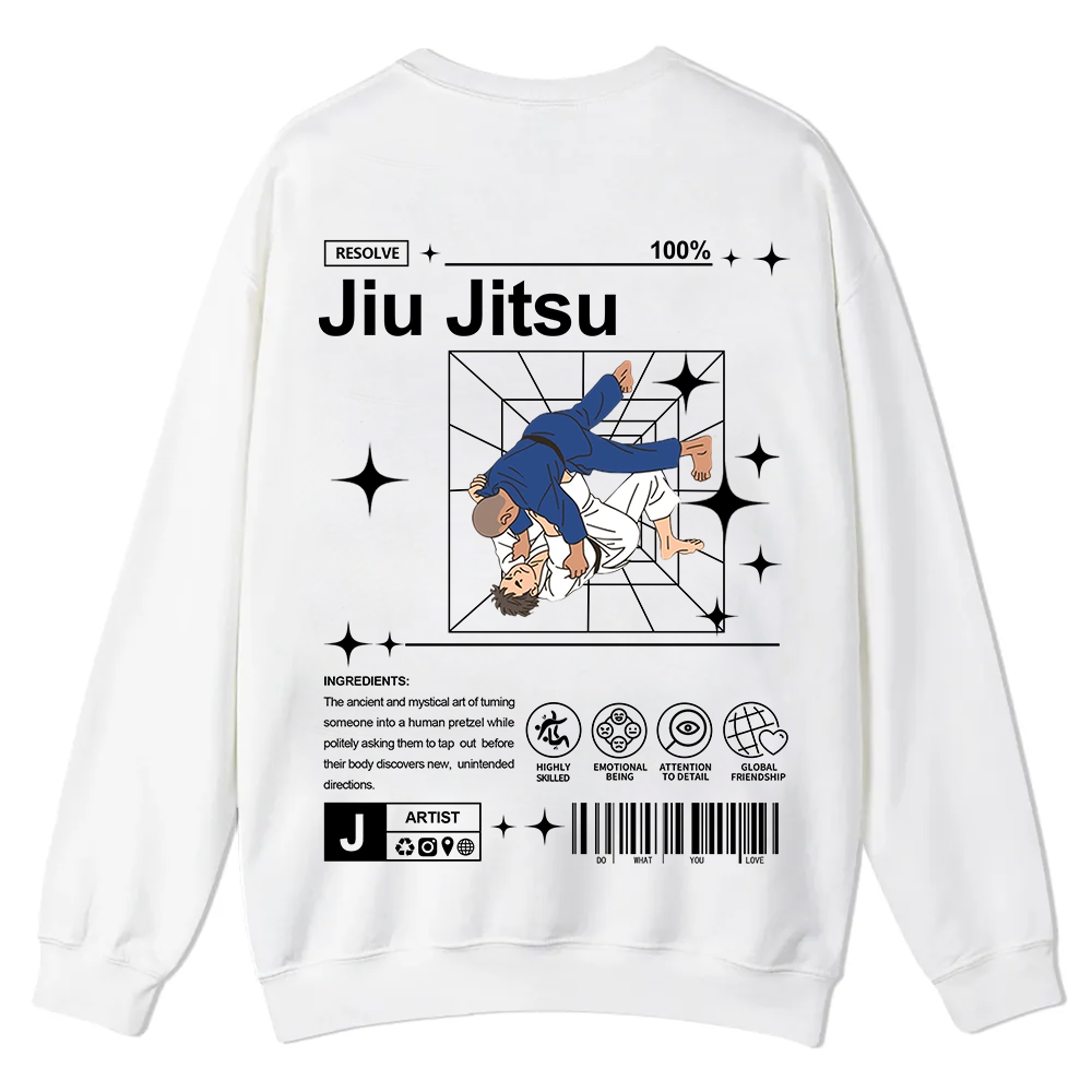 Jiu Jitsu Casual Crewneck Sweatshirt wearishow