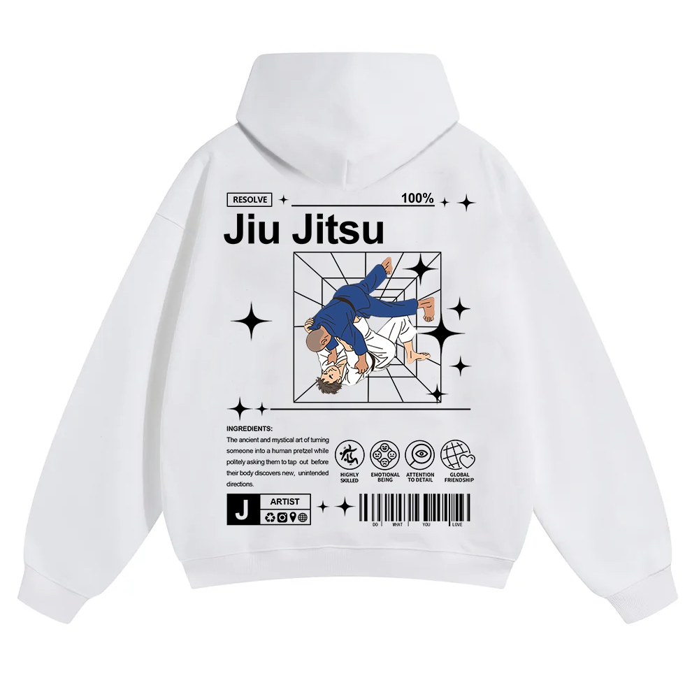 Jiu Jitsu Unisex Solid Color Hoodie wearishow