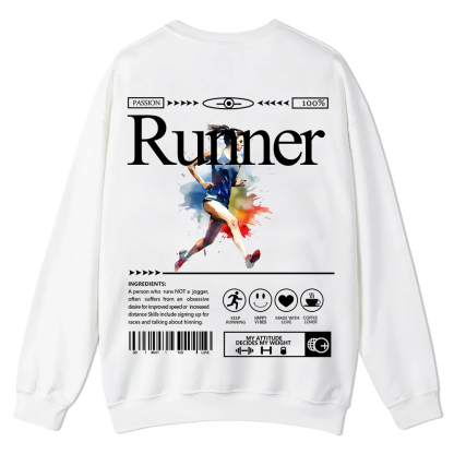Runner Casual Crewneck Sweatshirt wearishow