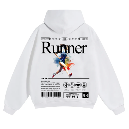 Runner Unisex Solid Color Hoodie wearishow