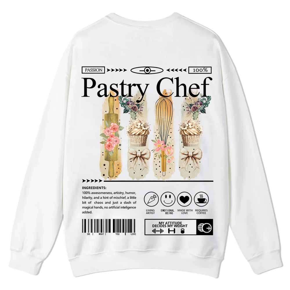Pastry Chef Casual Crewneck Sweatshirt wearishow