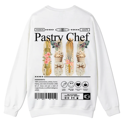 Pastry Chef Casual Crewneck Sweatshirt wearishow