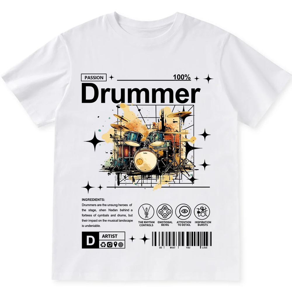 Drummer Unisex Fit Cotton T-Shirt wearishow