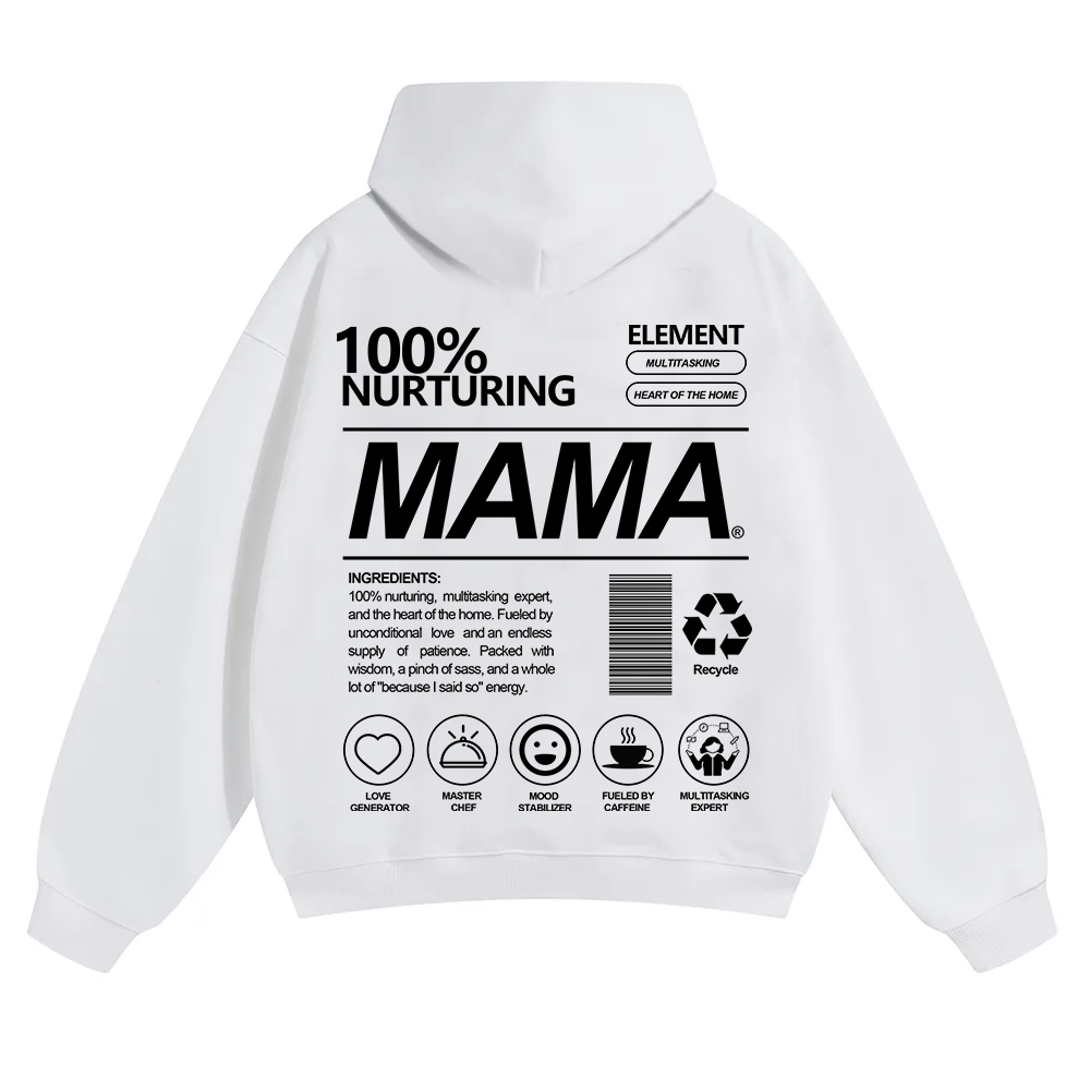 Mama Unisex Solid Color Hoodie wearishow
