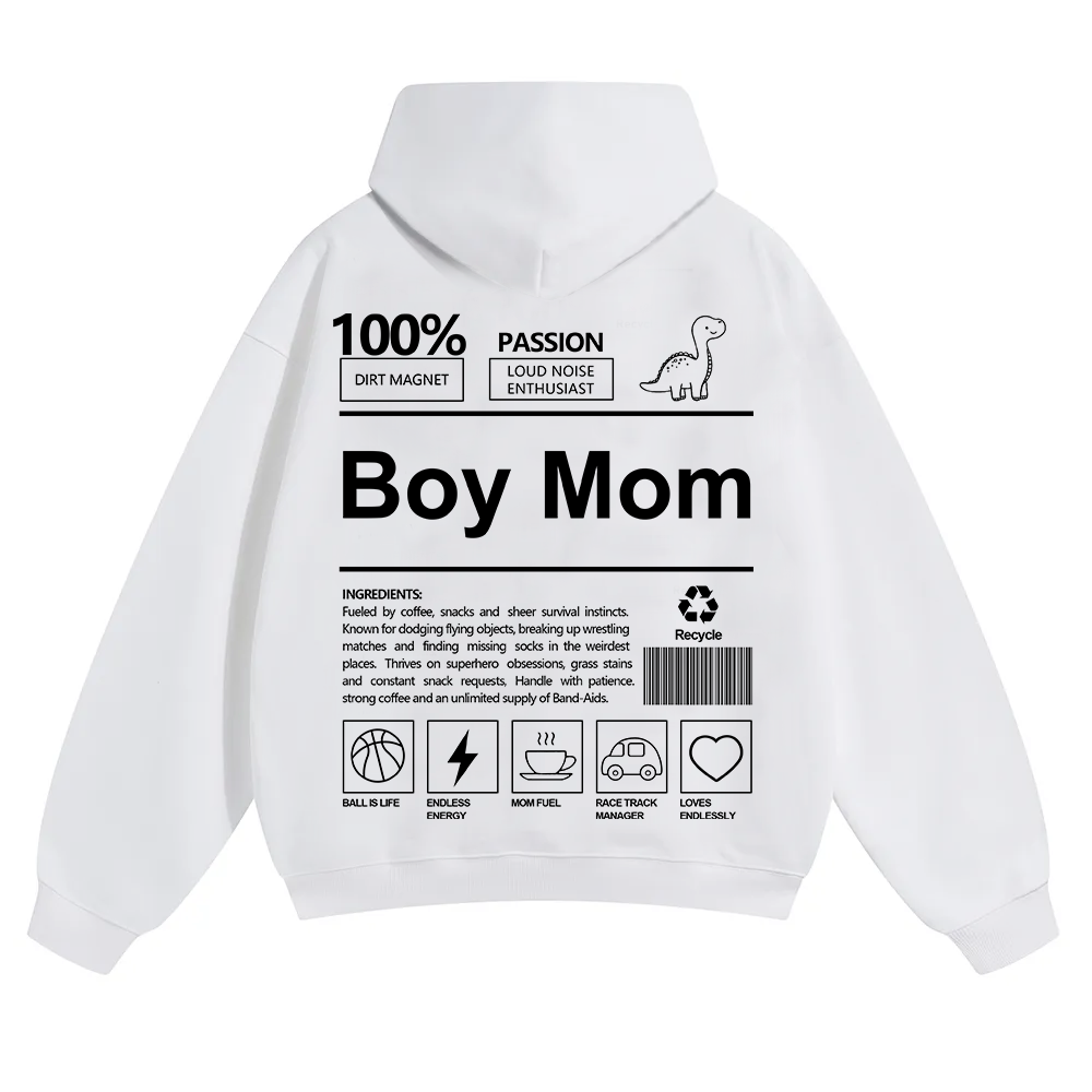Boy Mom Unisex Solid Color Hoodie wearishow
