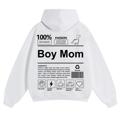 Boy Mom Unisex Solid Color Hoodie wearishow