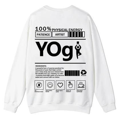 Yogi Solid Color Unisex Casual Crewneck Sweatshirt