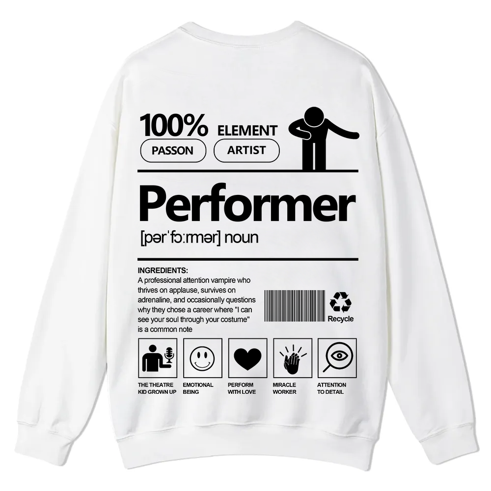Performer Casual Crewneck Sweatshirt wearishow