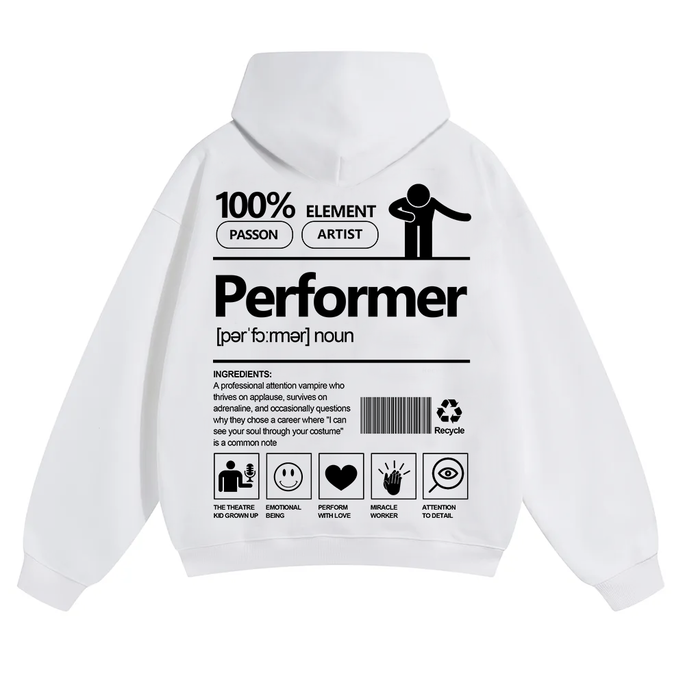 Performer Unisex Solid Color Hoodie wearishow