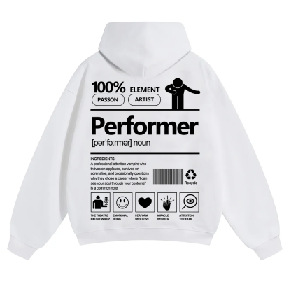 Performer Unisex Solid Color Hoodie wearishow