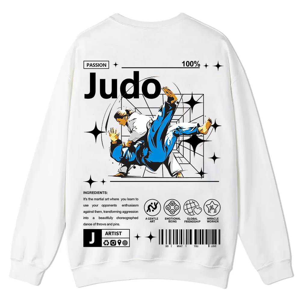 Judo Casual Crewneck Sweatshirt wearishow