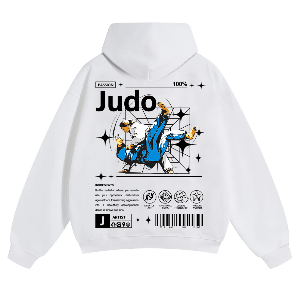 Judo Unisex Solid Color Hoodie wearishow