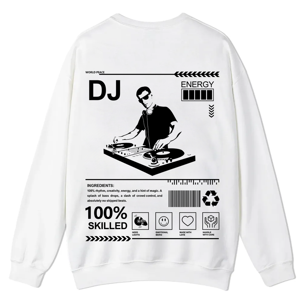 DJ Casual Crewneck Sweatshirt wearishow