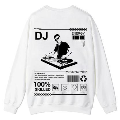 DJ Casual Crewneck Sweatshirt wearishow