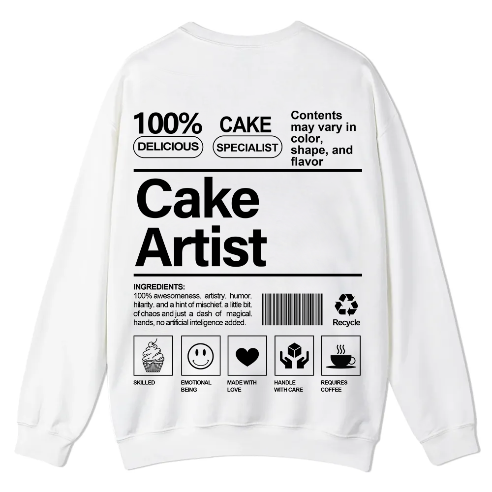 Cake Artist Casual Crewneck Sweatshirt wearishow