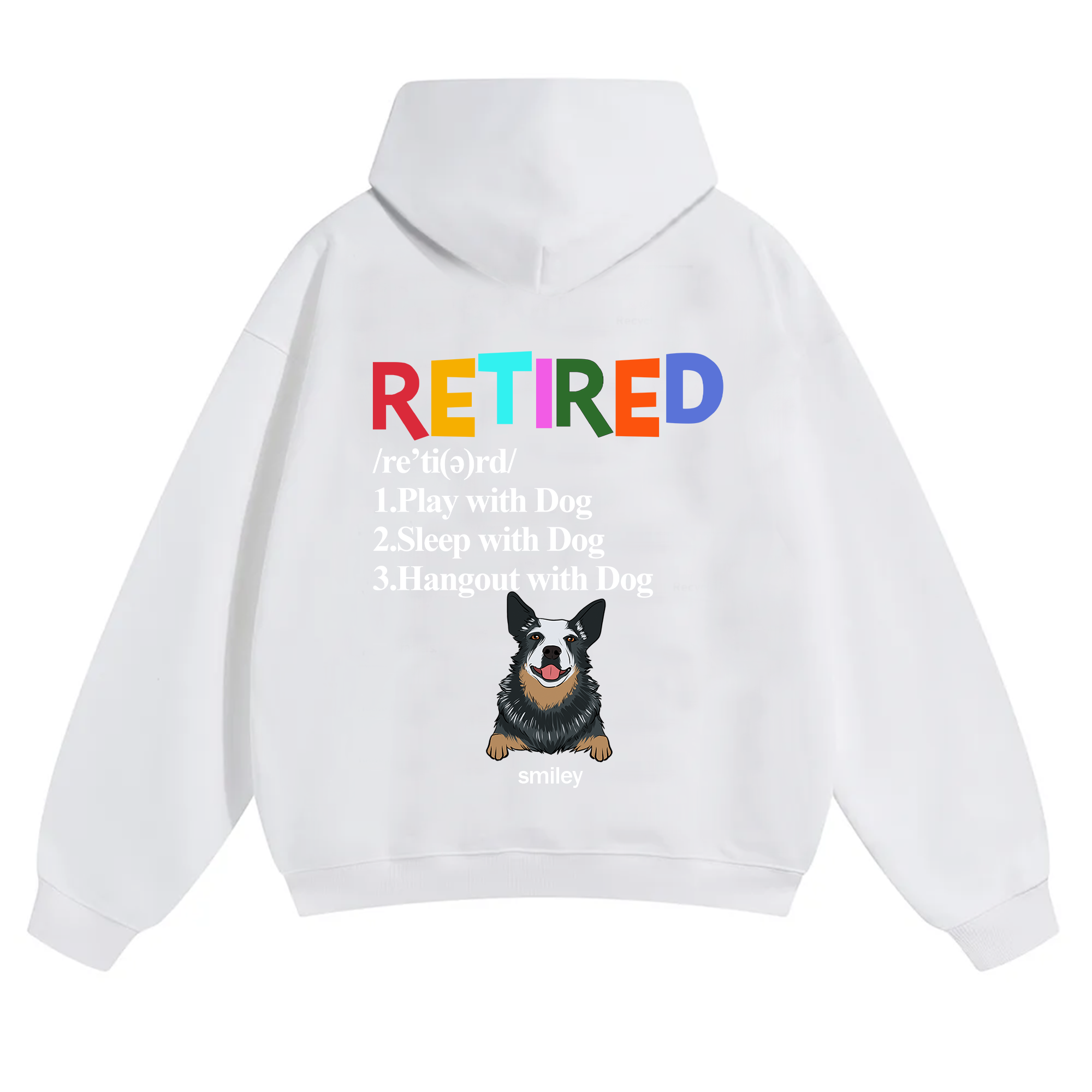 Retired,Play With Dog - Personalized Custom Unisex Hoodie