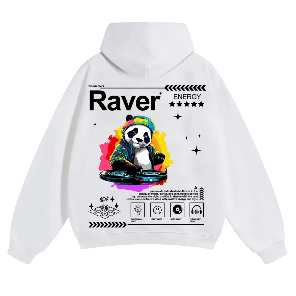 Raver Unisex Solid Color Hoodie wearishow