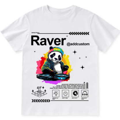 Addcustom Raver Unisex Fit Cotton T-Shirt wearishow