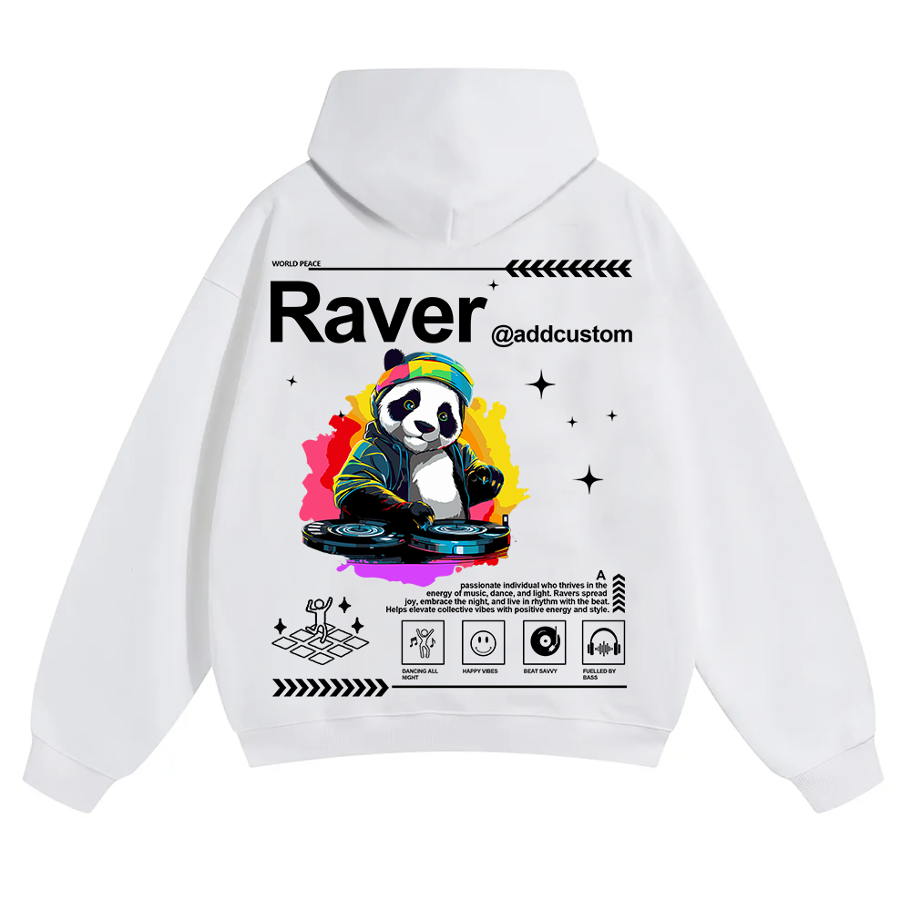 Addcustom Raver Unisex Solid Color Hoodie wearishow