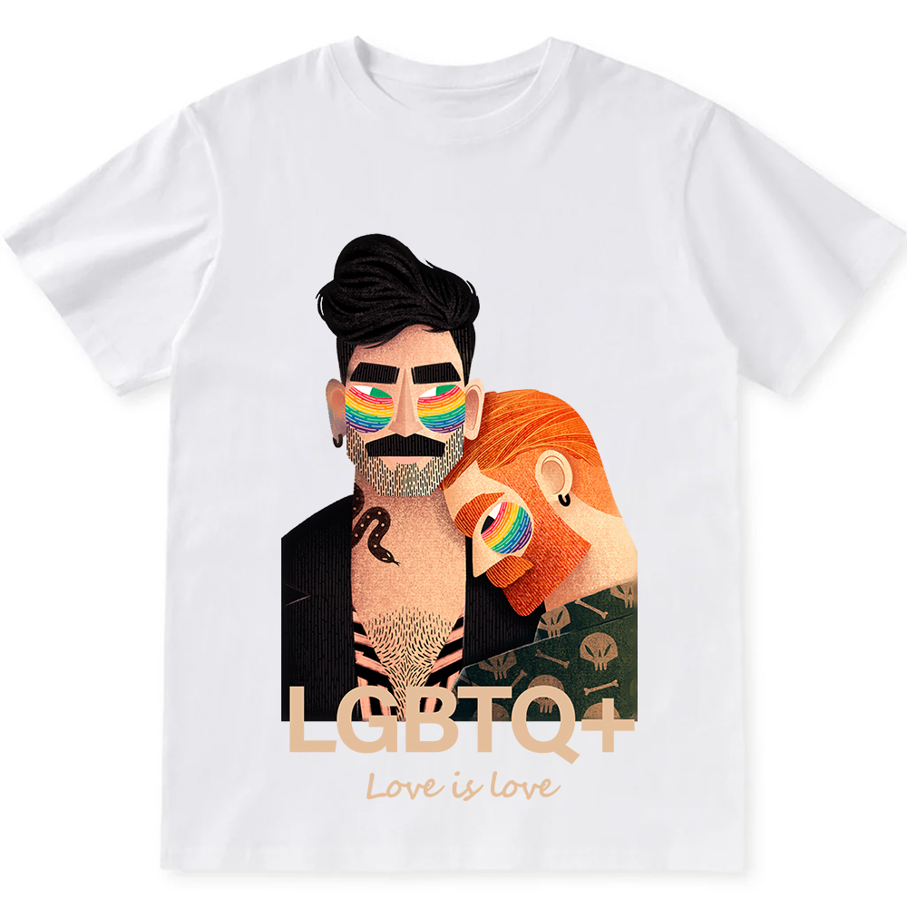Lgbtq+ Love Is Love Unisex Fit Cotton T-Shirt wearishow