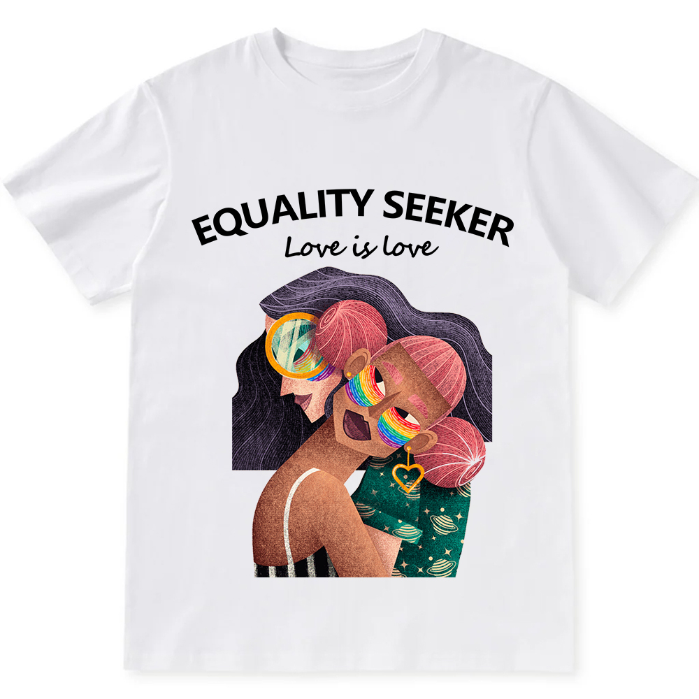 Equality Seeker Love Is Love Unisex Fit Cotton T-Shirt wearishow