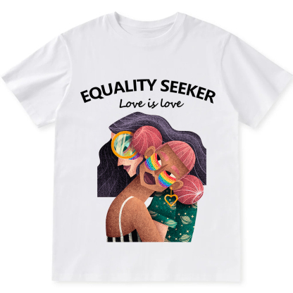 Equality Seeker Love Is Love Unisex Fit Cotton T-Shirt wearishow