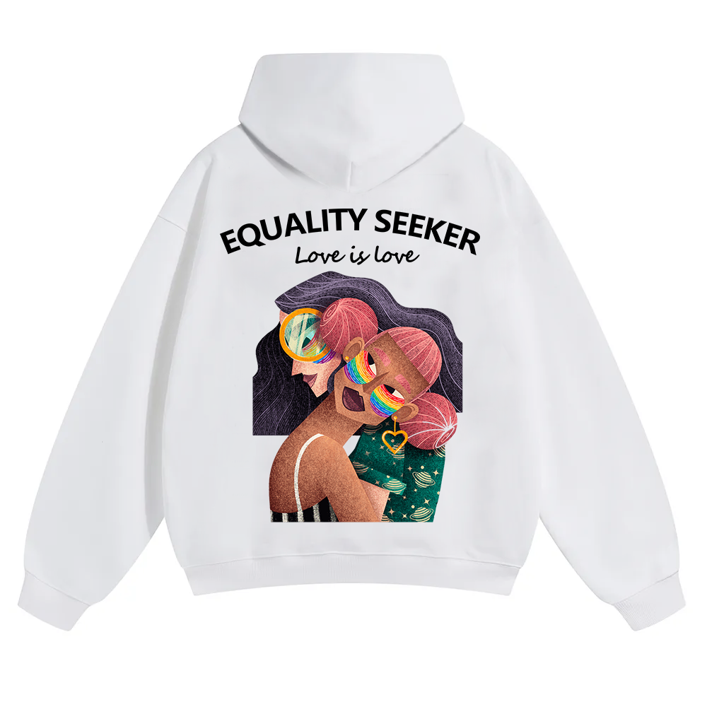 Equality Seeker Love Is Love Unisex Solid Color Hoodie wearishow