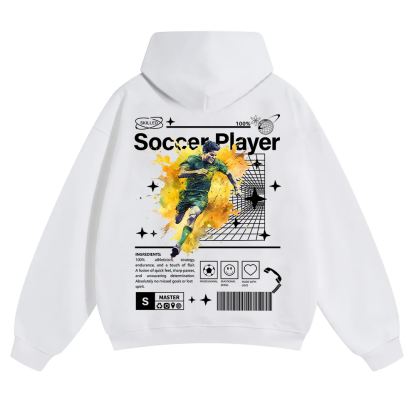 Soccer Player Unisex Solid Color Hoodie wearishow