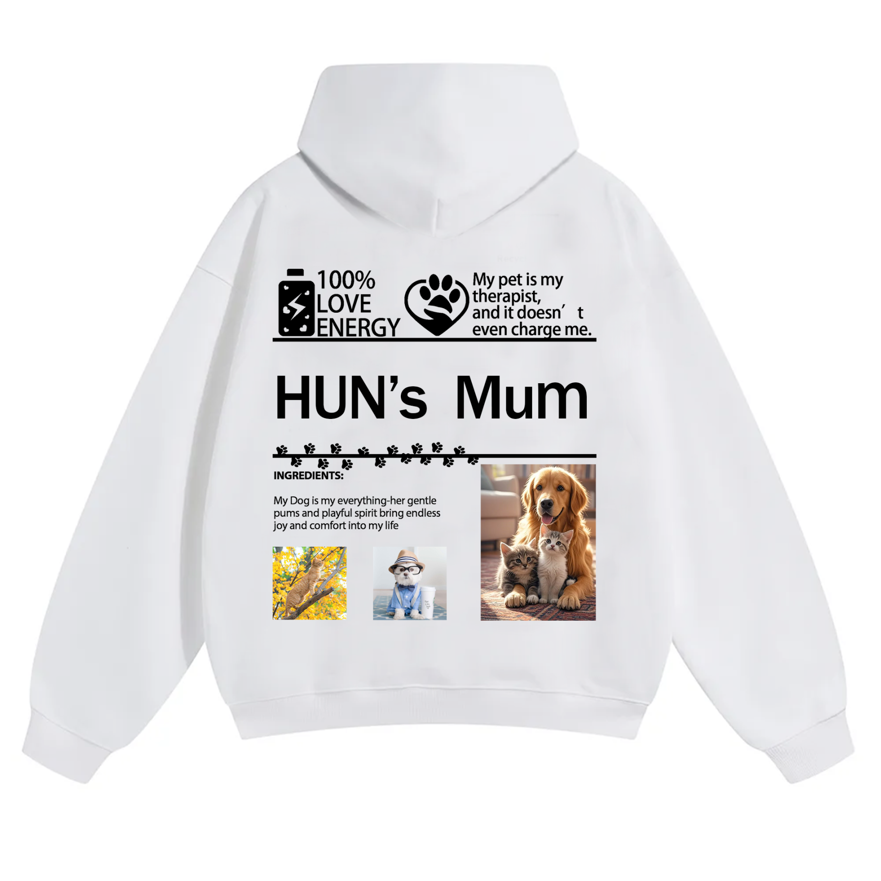 Pet Photo Creative Customized Unisex Hoodie