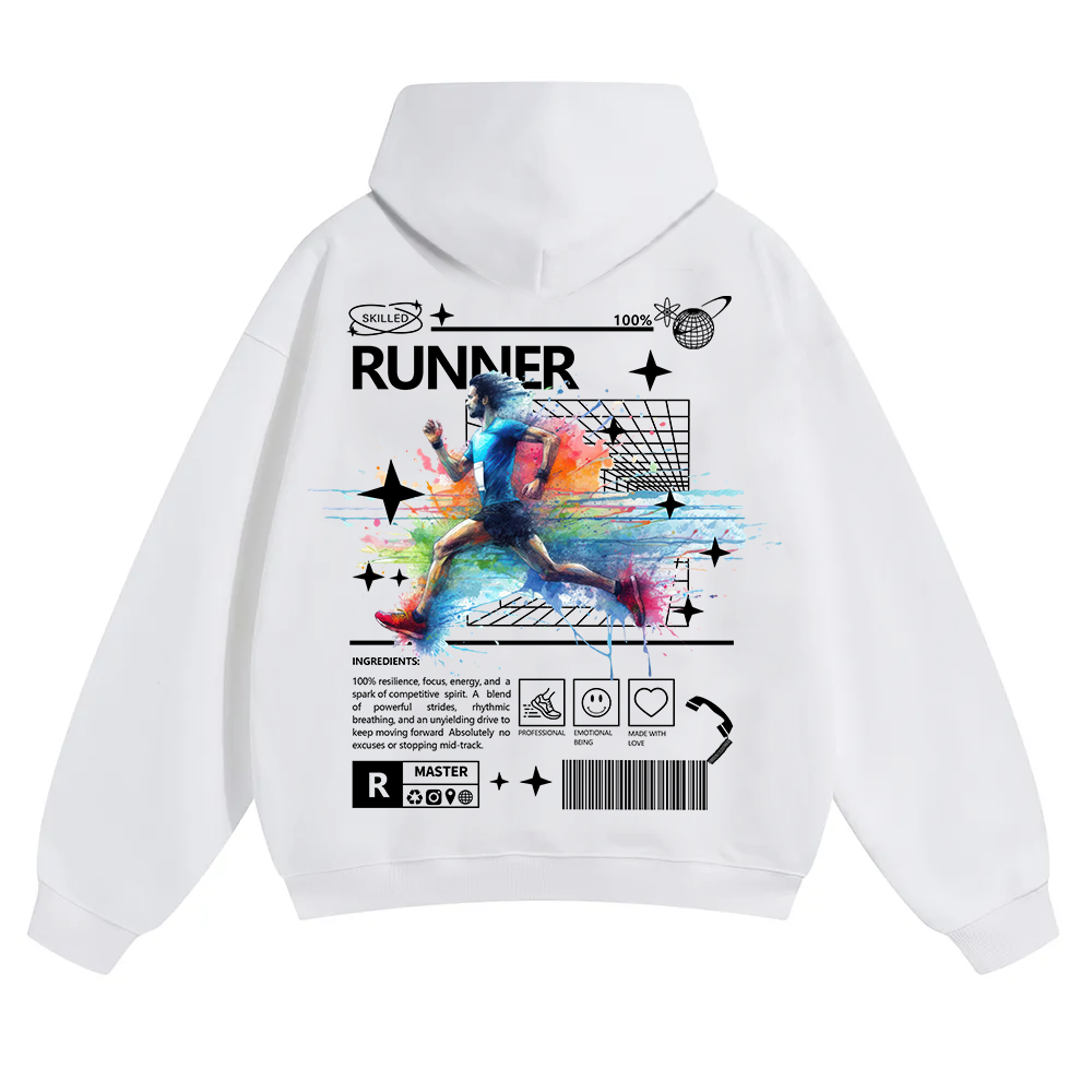 Runner Unisex Solid Color Hoodie wearishow
