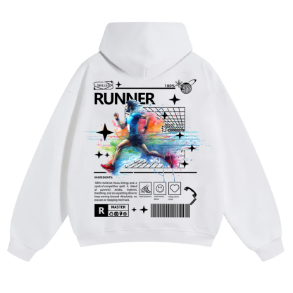 Runner Unisex Solid Color Hoodie wearishow
