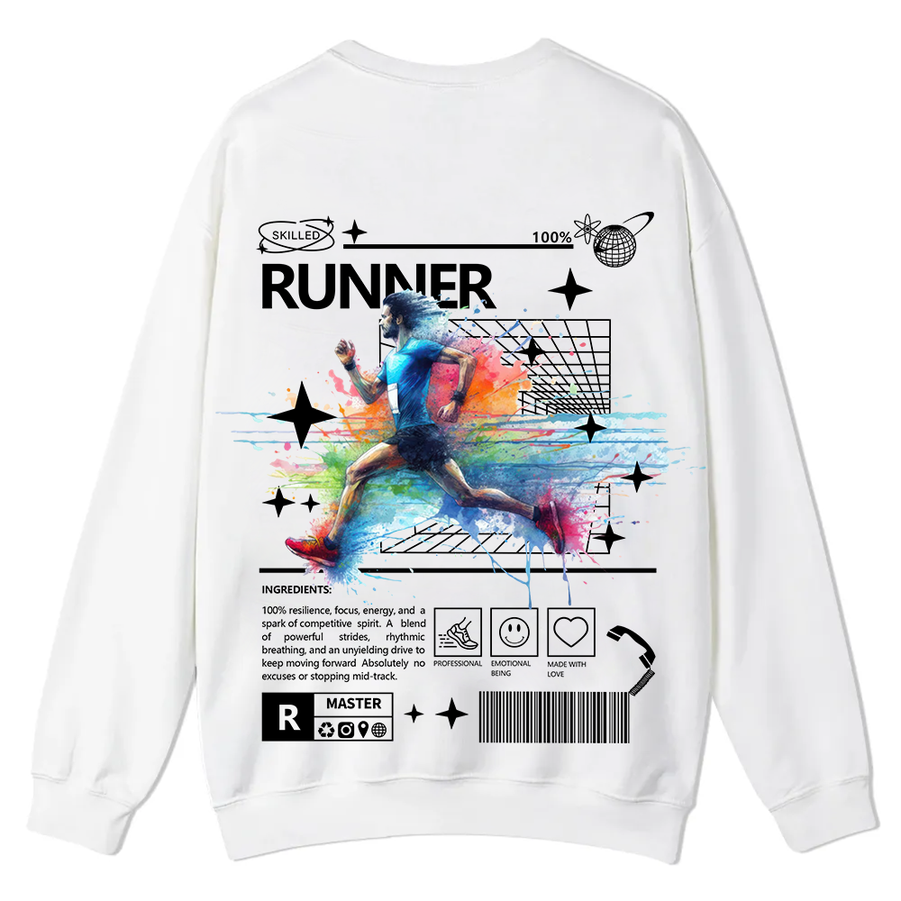 Runner Casual Crewneck Sweatshirt wearishow