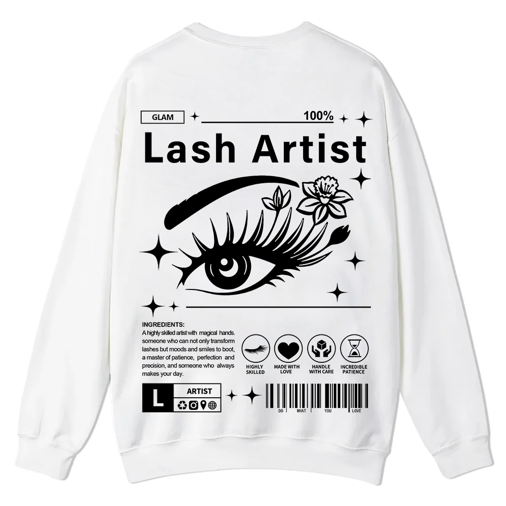 Lash Artist Casual Crewneck Sweatshirt wearishow