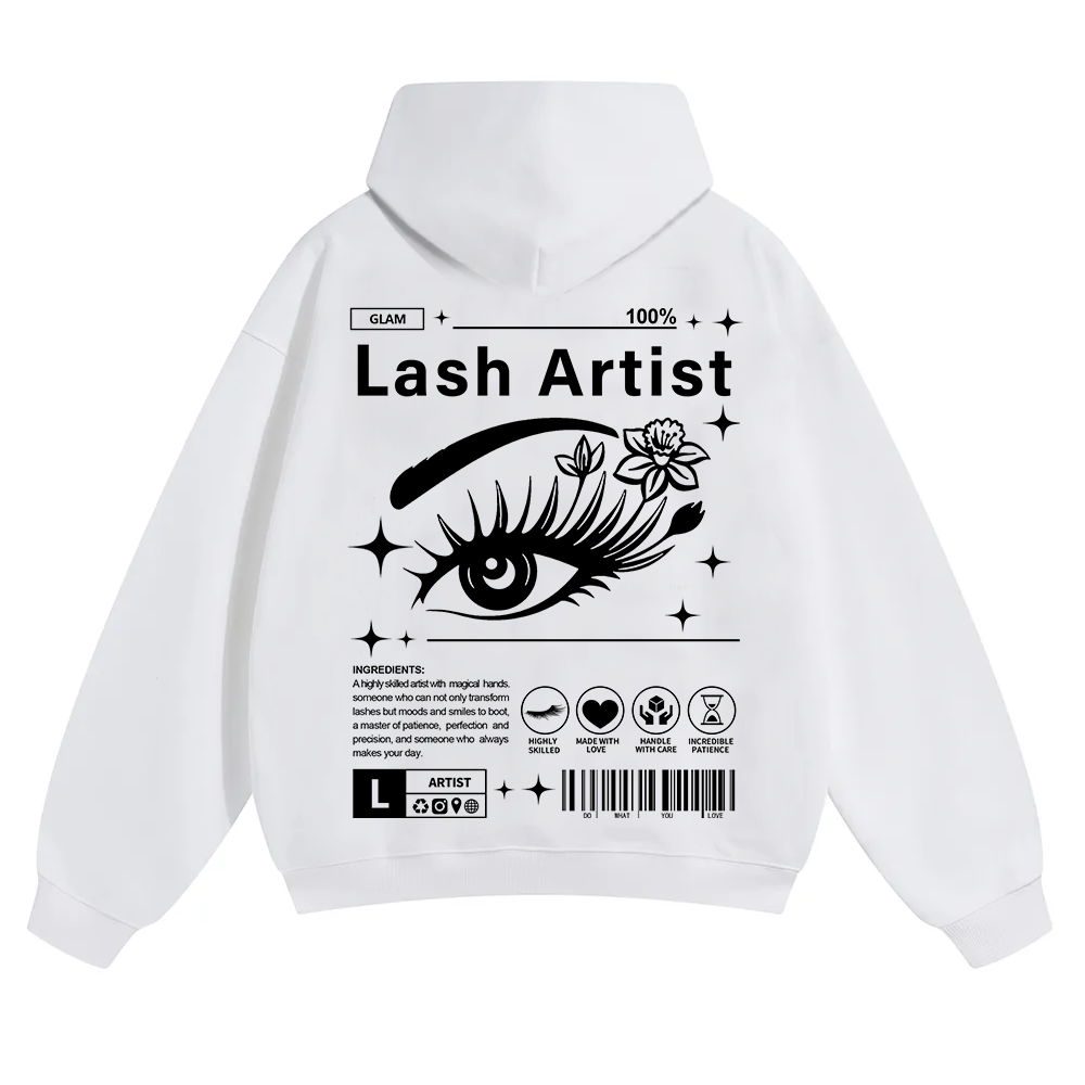 Lash Artist Unisex Solid Color Hoodie wearishow