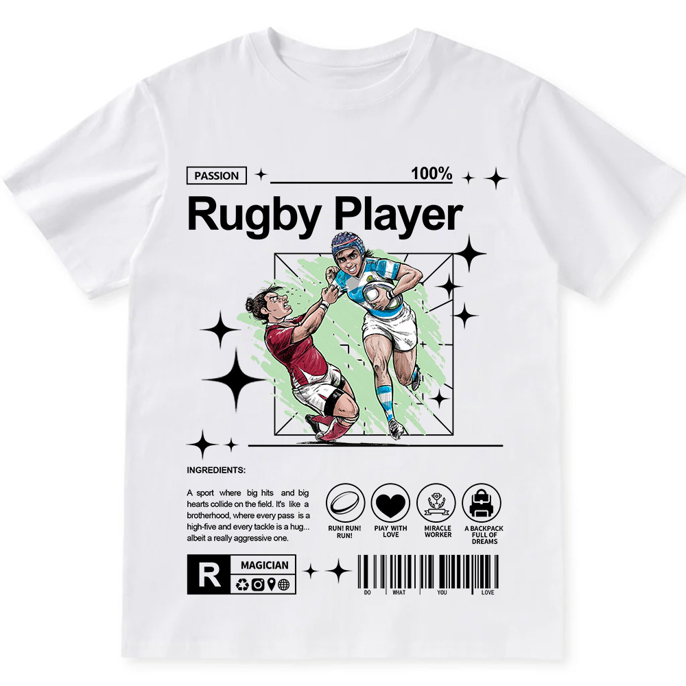 Rugby Player Unisex Fit Cotton T-Shirt wearishow