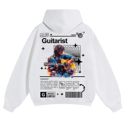 Guitarist Unisex Solid Color Hoodie wearishow
