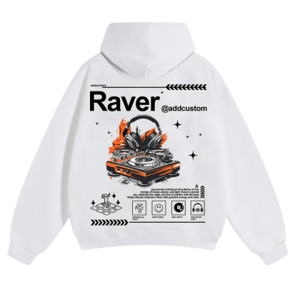 Addcustom Raver Unisex Solid Color Hoodie wearishow