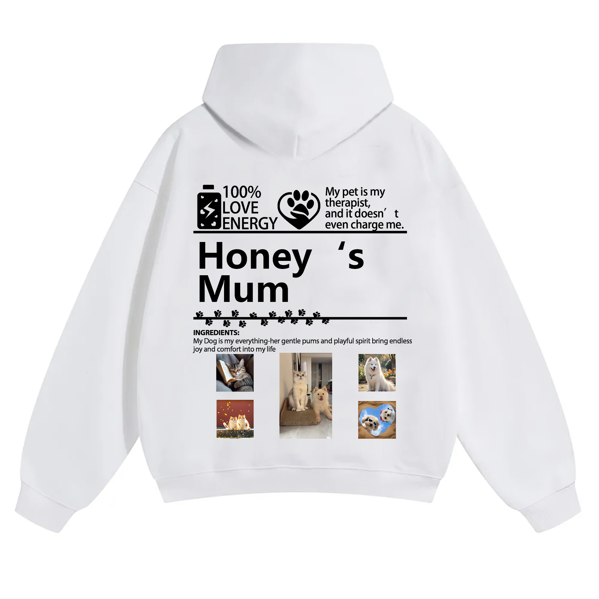 Pets Photos Creative Customized Unisex Hoodie