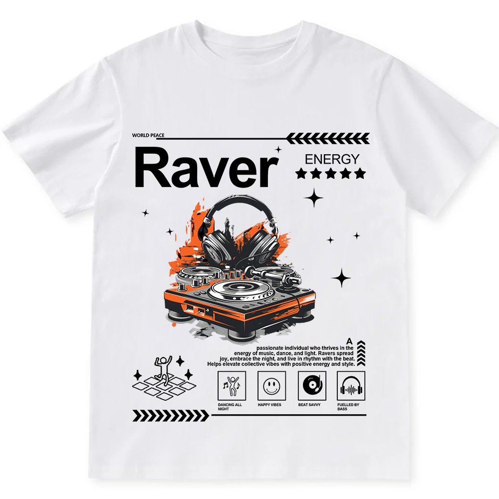 Raver Unisex Fit Cotton T-Shirt wearishow